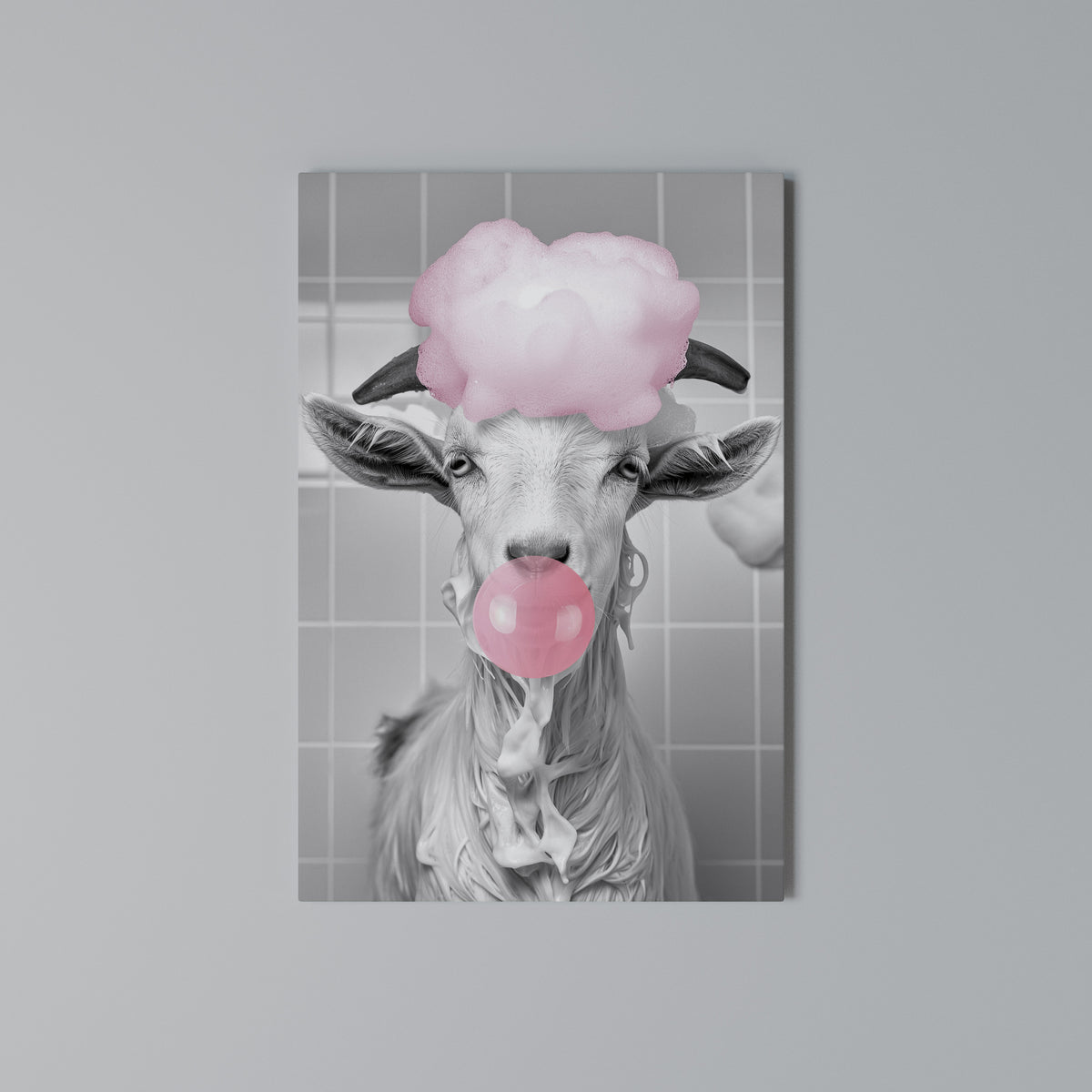BUBBLEGUM BOVINE BLISS Κατακόρυφος Πίνακας σε Καμβά
