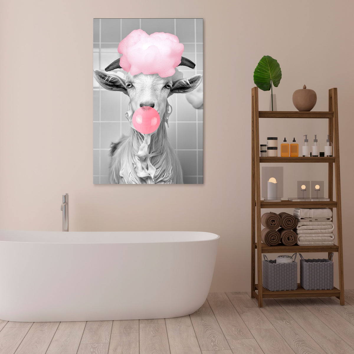 BUBBLEGUM BOVINE BLISS Κατακόρυφος Πίνακας σε Καμβά