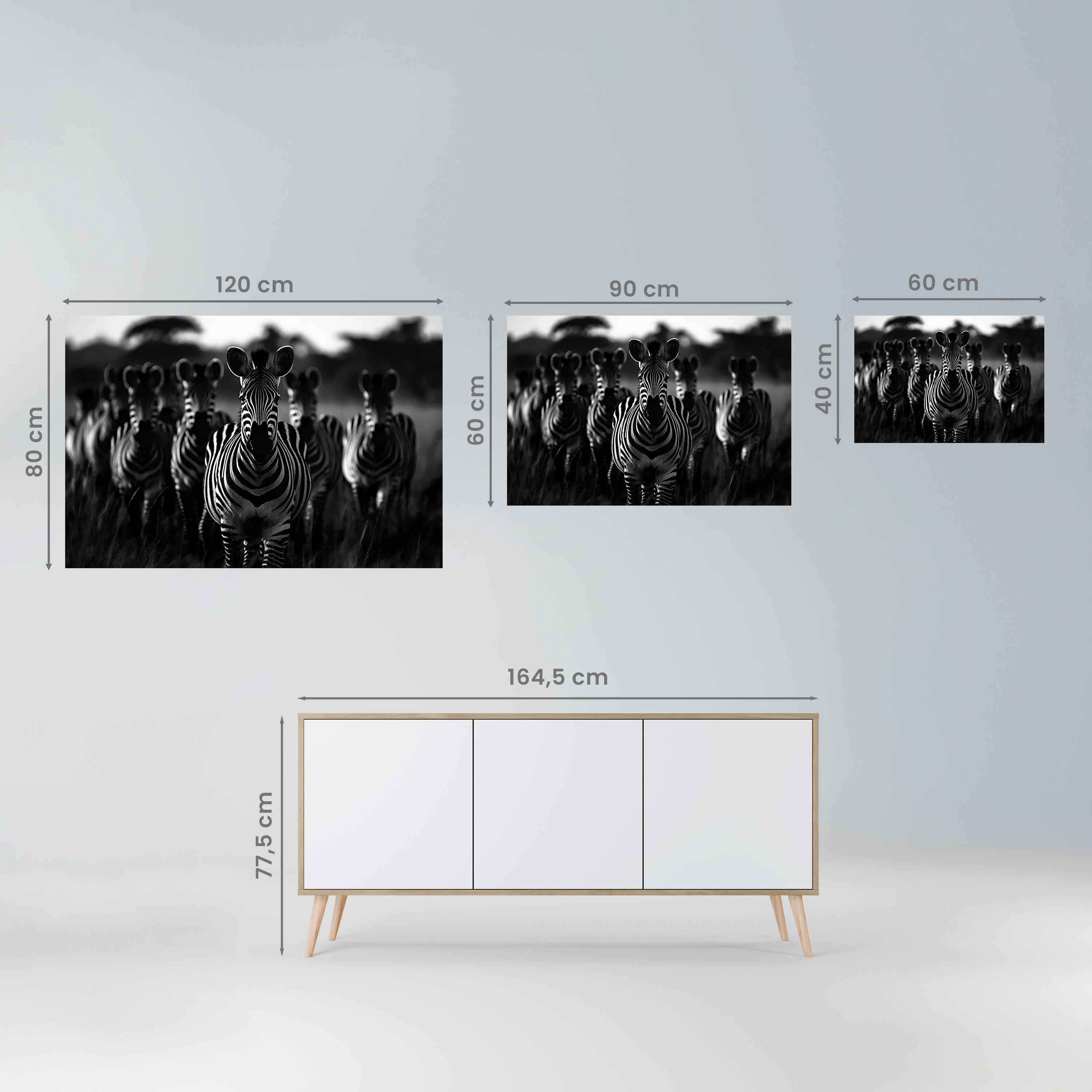 STRIPED SYMPHONY SAGA Peel and Stick Horizontal Poster