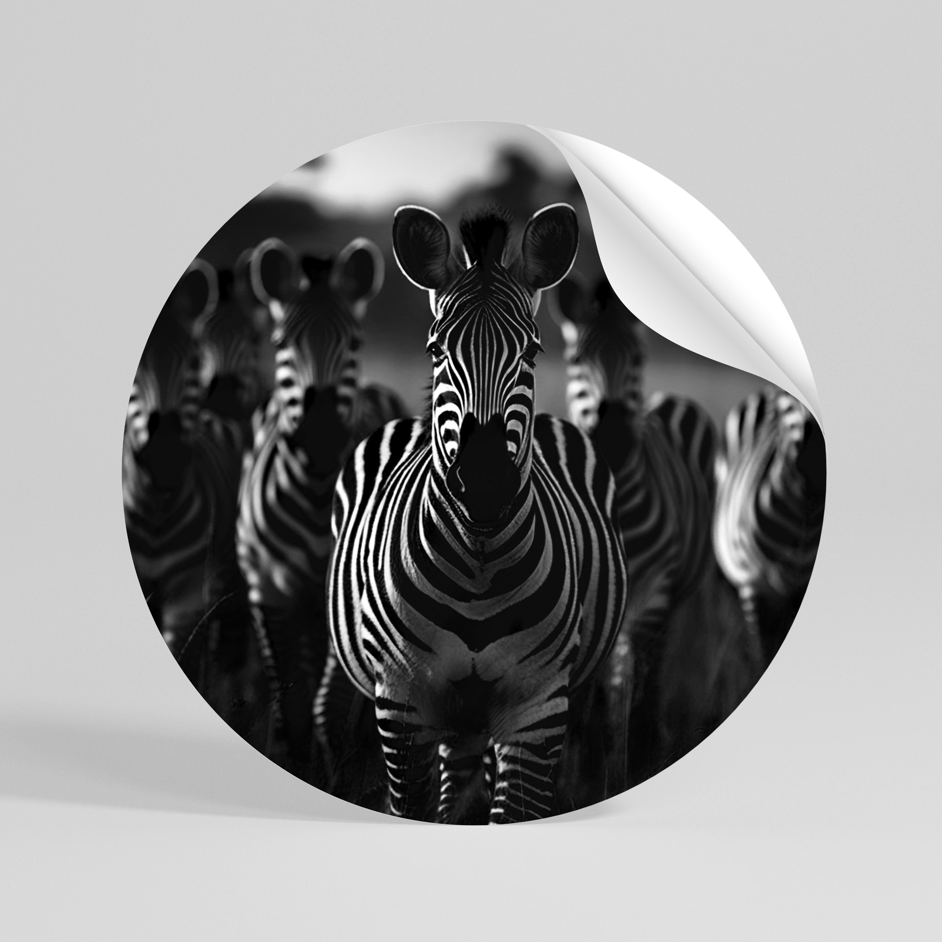 STRIPED SYMPHONY SAGA Αυτοκόλλητη "Peel and Stick" Αφίσα στρογγυλή