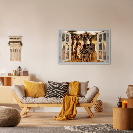 STRIPED SERENADE OUTSIDE Horizontal Canvas Print