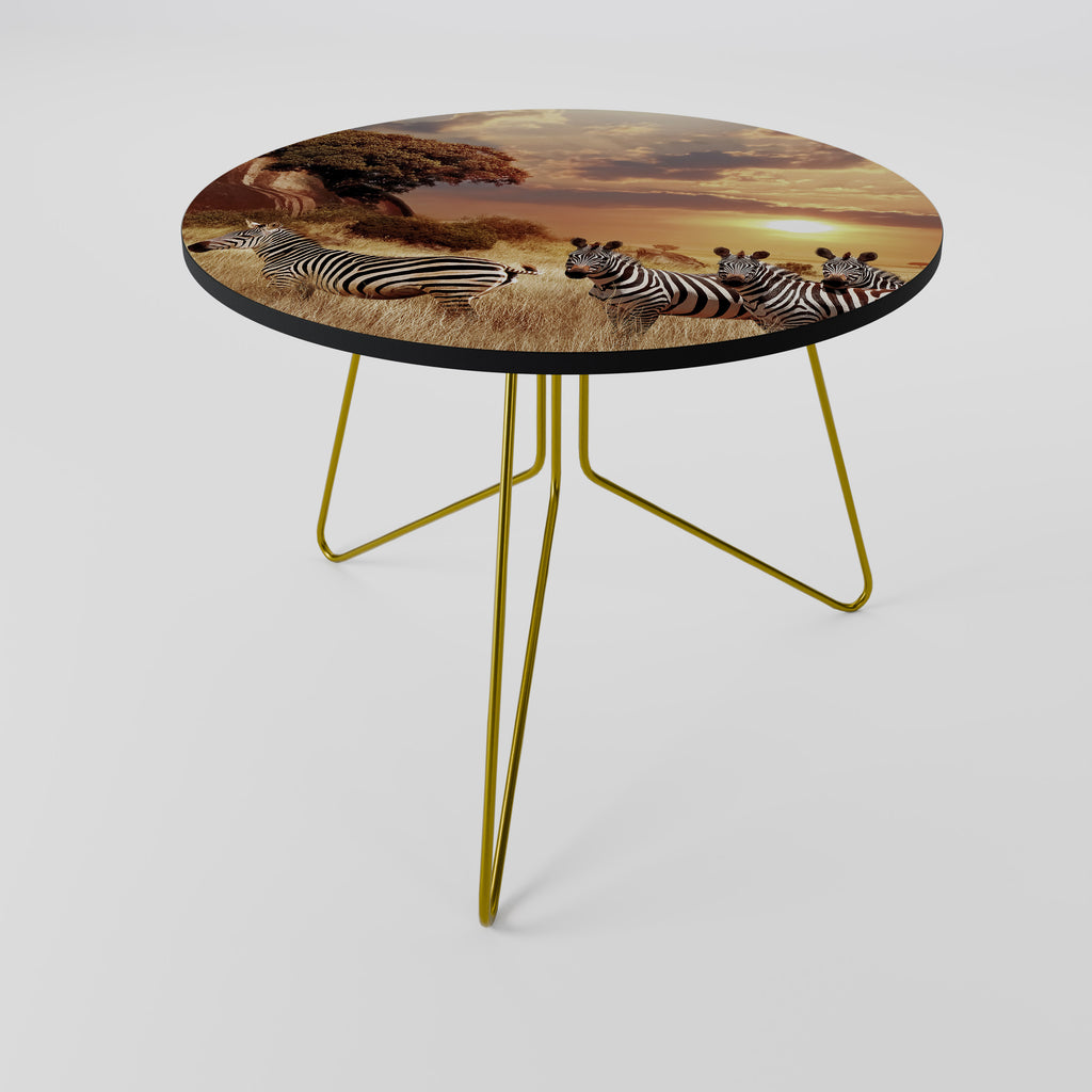 ZEBRA SUNSET SERENADE Coffee Table
