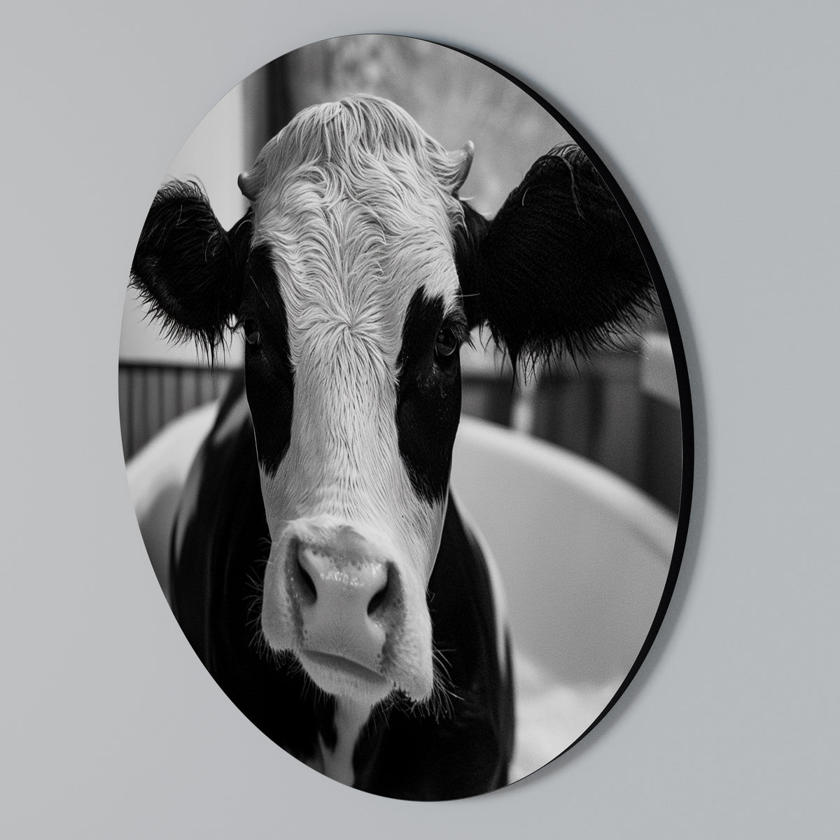 MONOCHROME MOOOD Στρογγυλός πίνακας ζωγραφικής