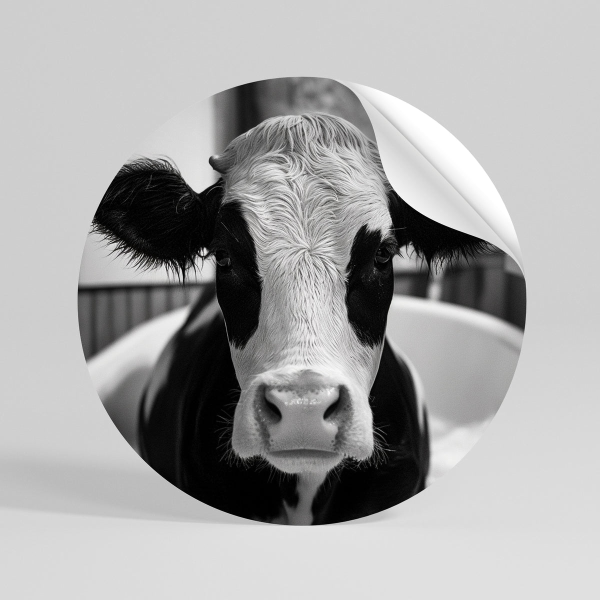 MONOCHROME MOOOD Peel and Stick Round Sticker