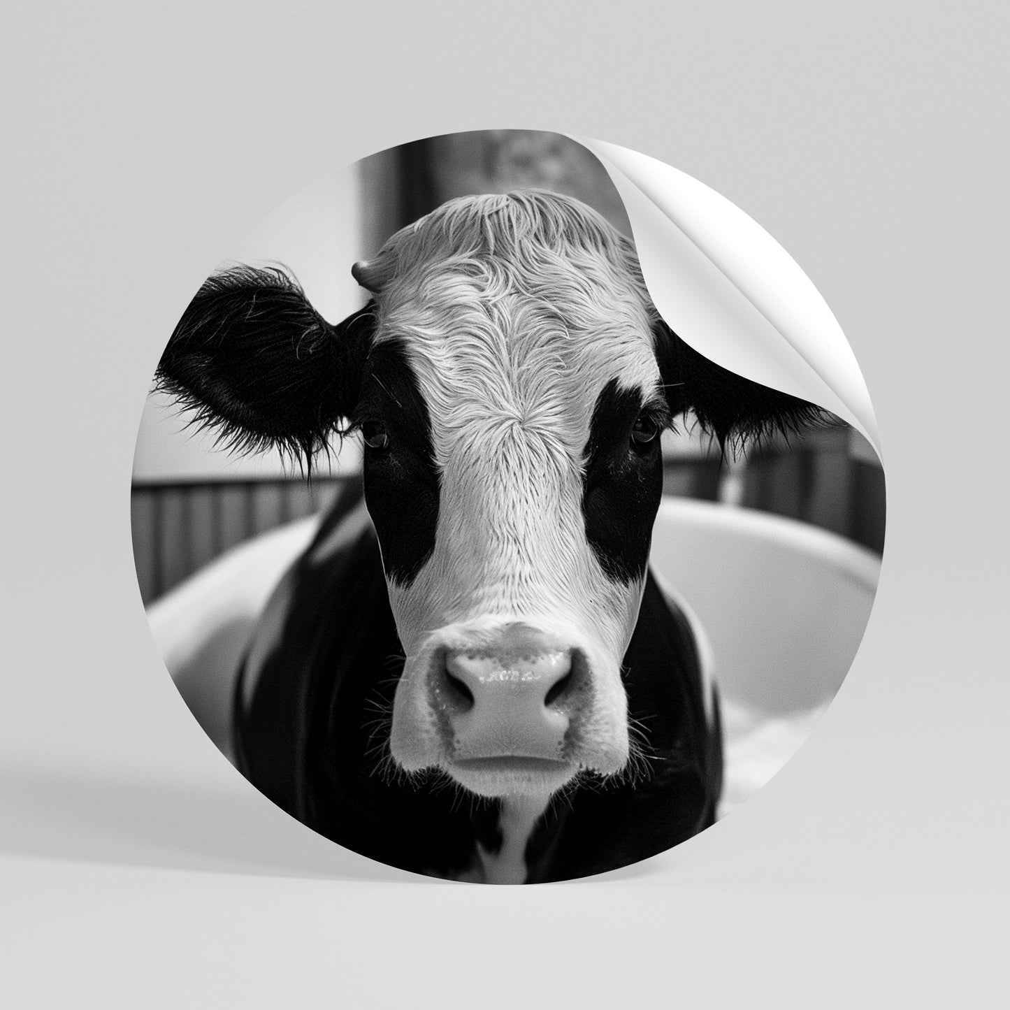 MONOCHROME MOOOD Peel and Stick Round Sticker