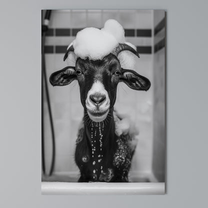 BUBBLE-BATHED BLISS Vertical Canvas Print