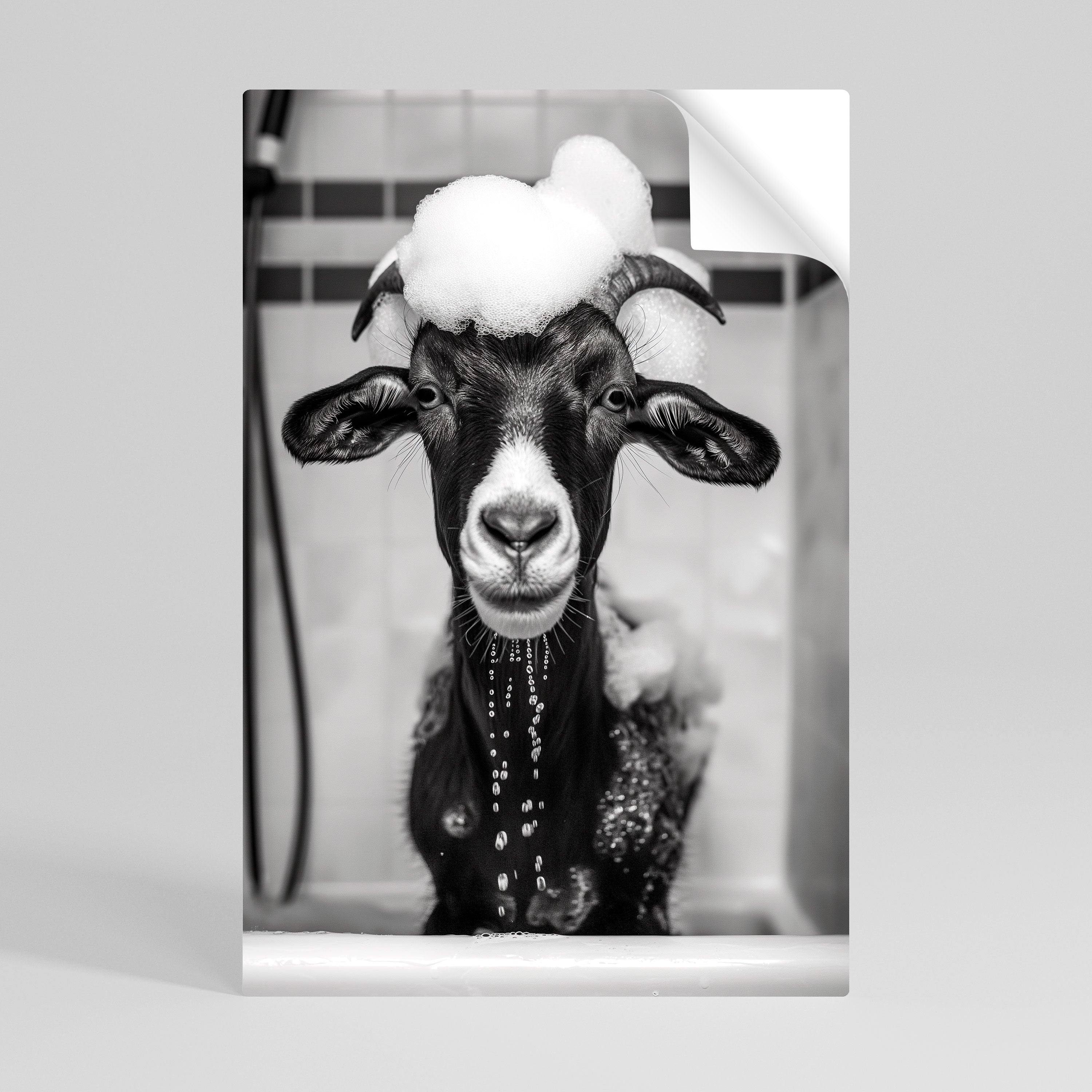 BUBBLE-BATHED BLISS Peel and Stick Vertical Poster