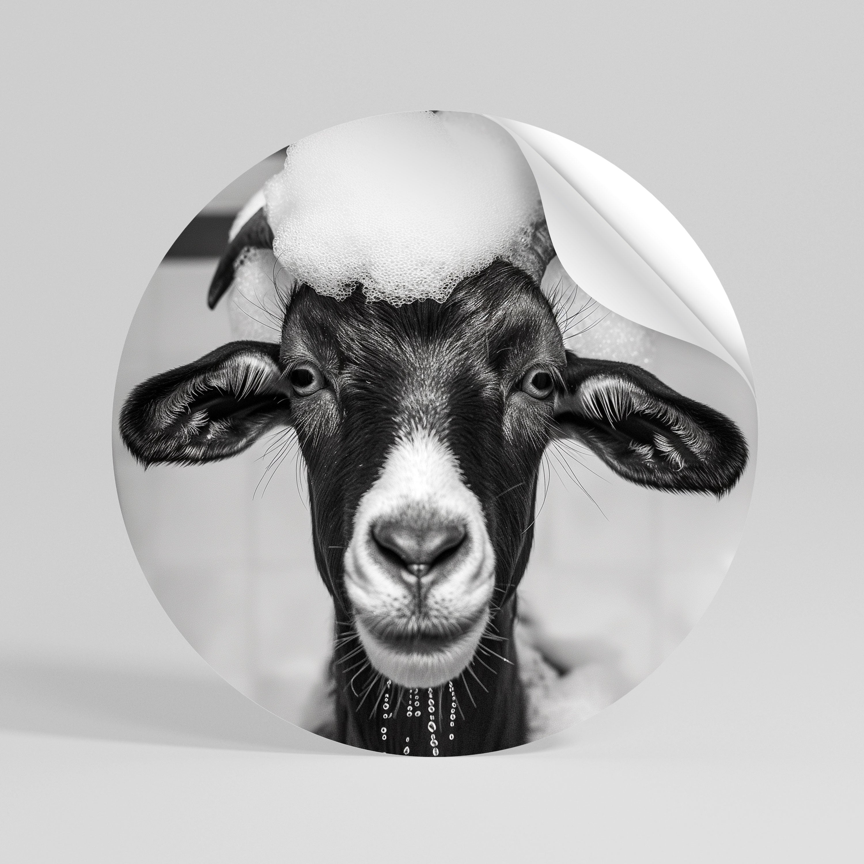 BUBBLE-BATHED BLISS Αυτοκόλλητη "Peel and Stick" Αφίσα στρογγυλή