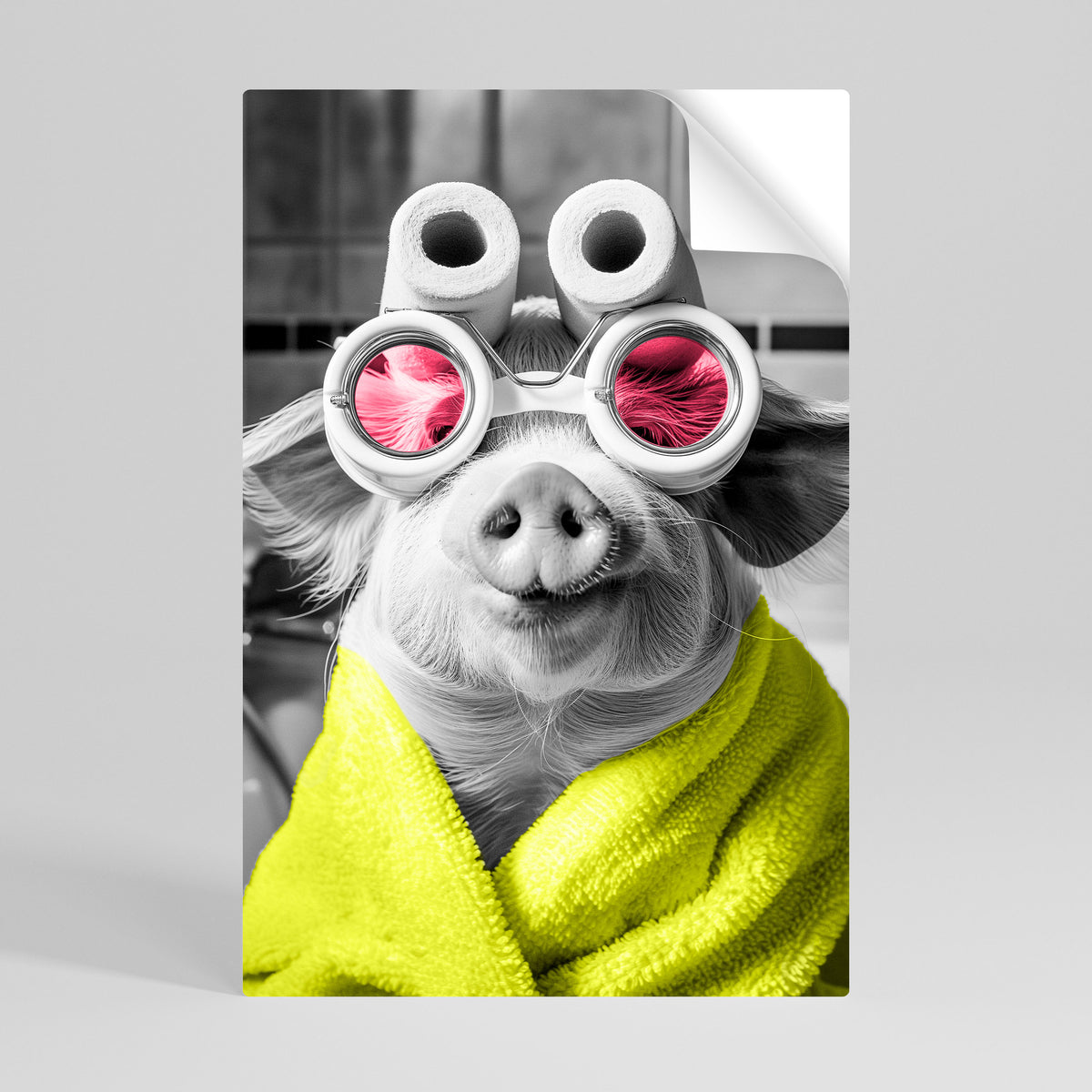 MORNING PIGLET Αυτοκόλλητη Αφίσα κάθετη