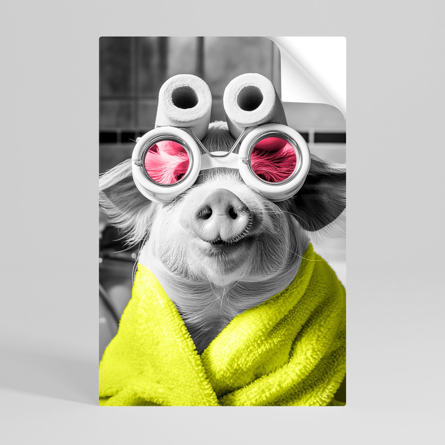 MORNING PIGLET Peel and Stick Vertical Poster