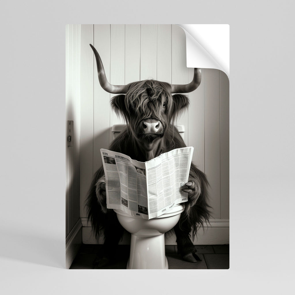 MOO-DY NEWS BREAK Αφίσα με ξεφλουδισμένο και κολλημένο νήμα