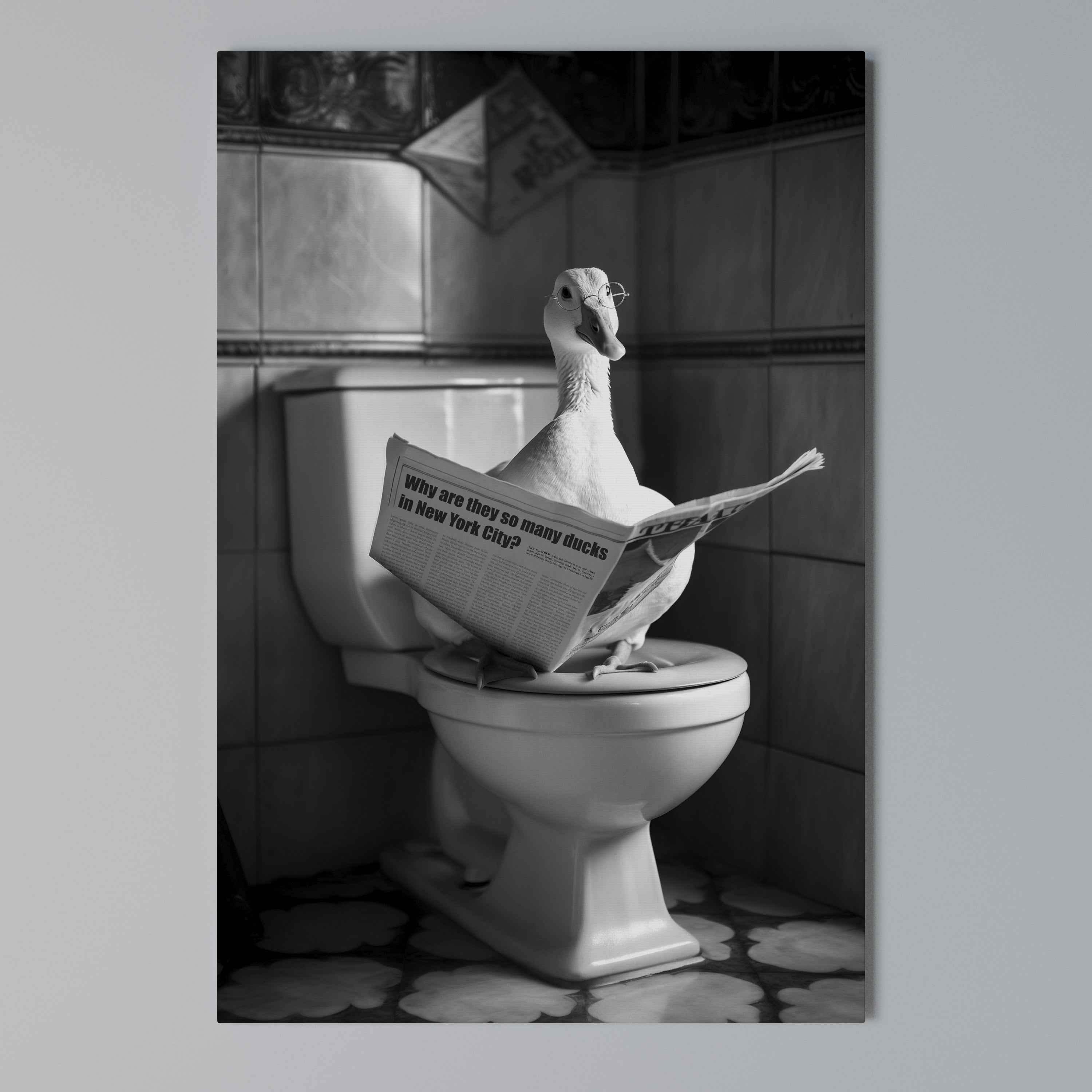 DUCKS IN THE CITY Κατακόρυφος Πίνακας σε Καμβά