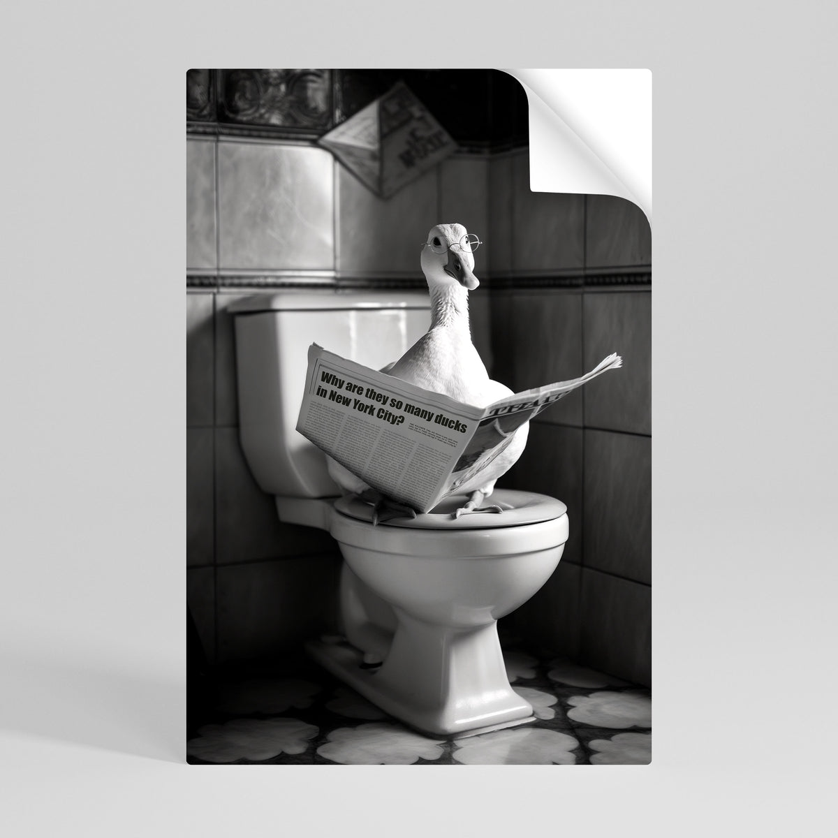 DUCKS IN THE CITY Αυτοκόλλητη Αφίσα κάθετη