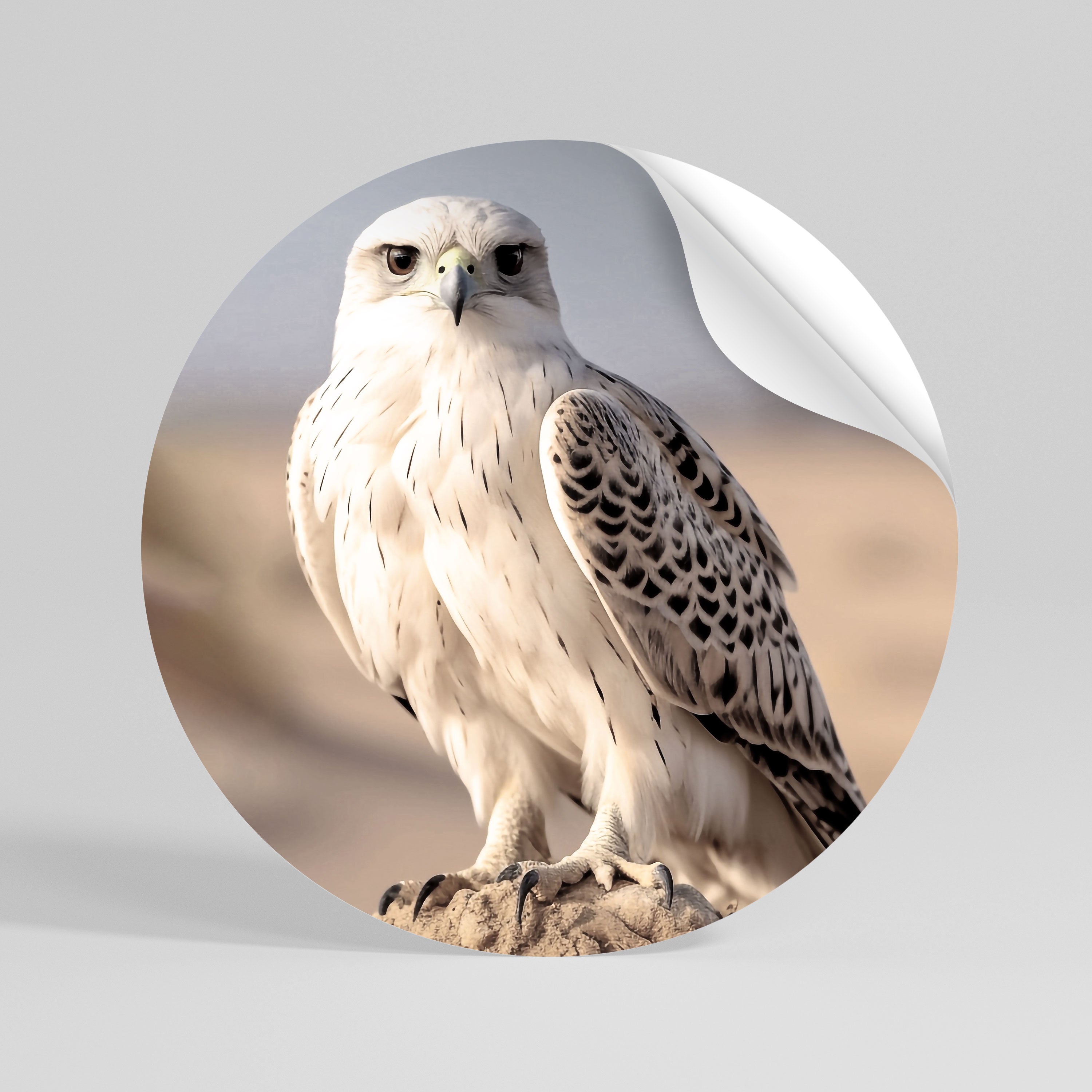 SILENT WINGS OF POWER Αυτοκόλλητη "Peel and Stick" Αφίσα στρογγυλή