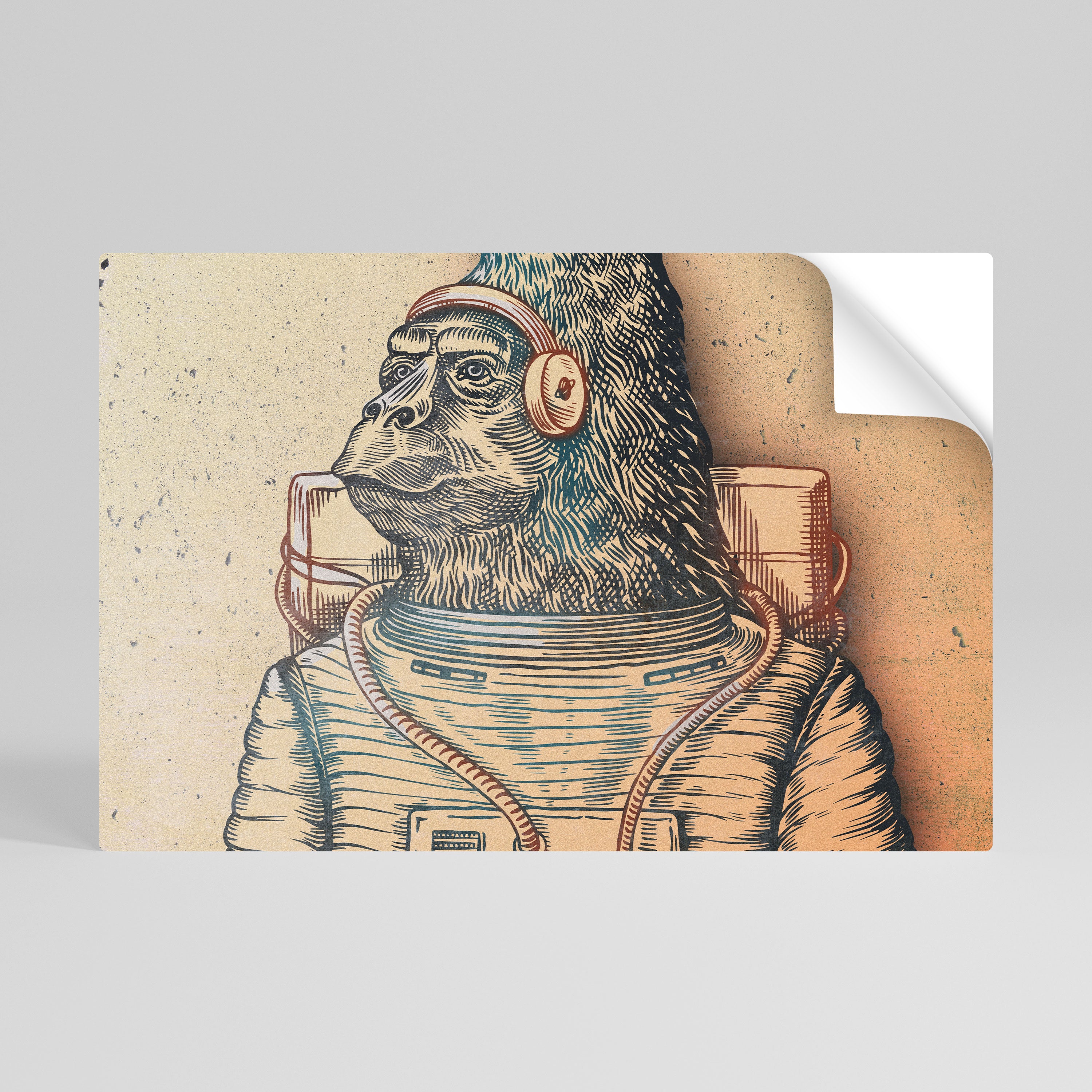 GORILLA GROOVE Peel and Stick Horizontal Poster