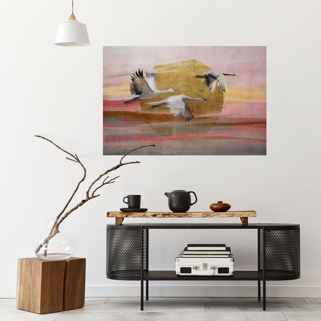 ELEGANT FLIGHT SYMPHONY Οριζόντια αφίσα με αποκόλληση και κολλήματα