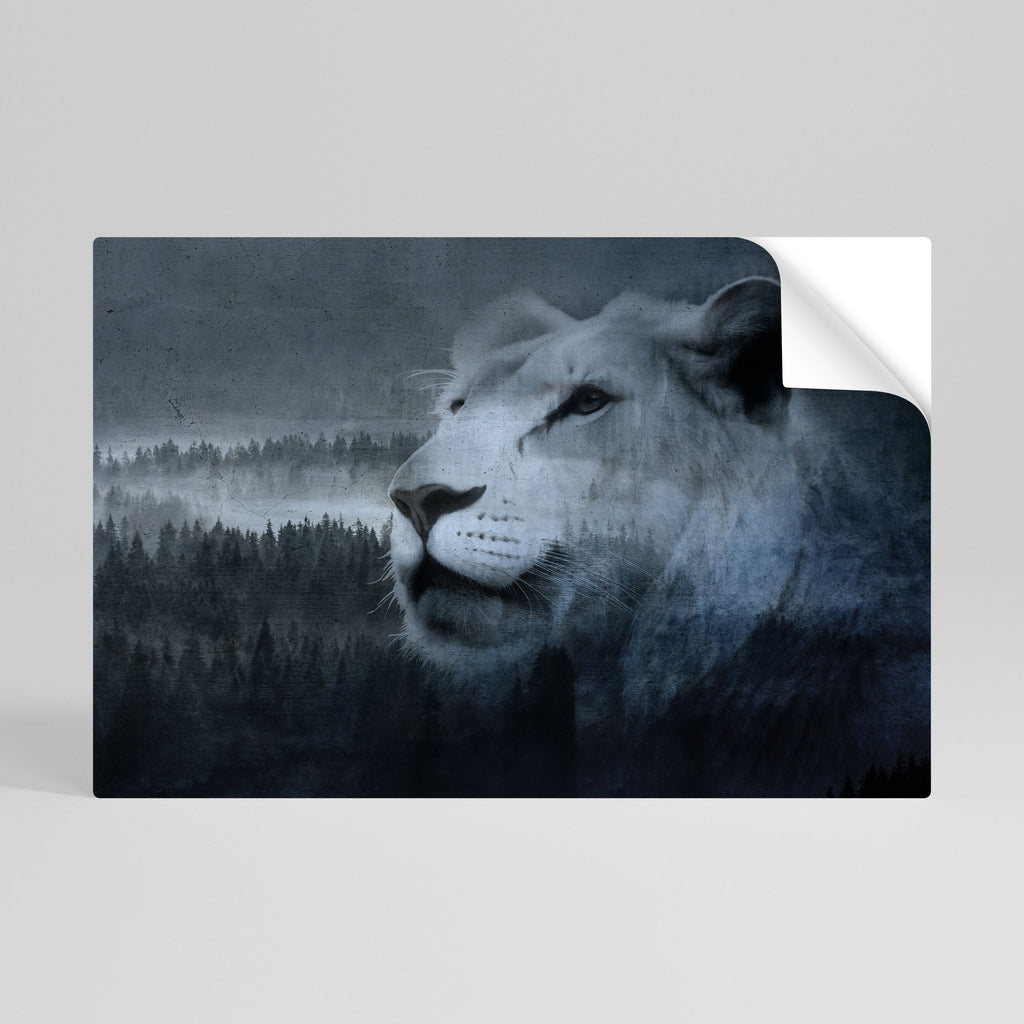 Αφίσα LION'S ARMONY IN BLUE με οριζόντια κολλητική ταινία