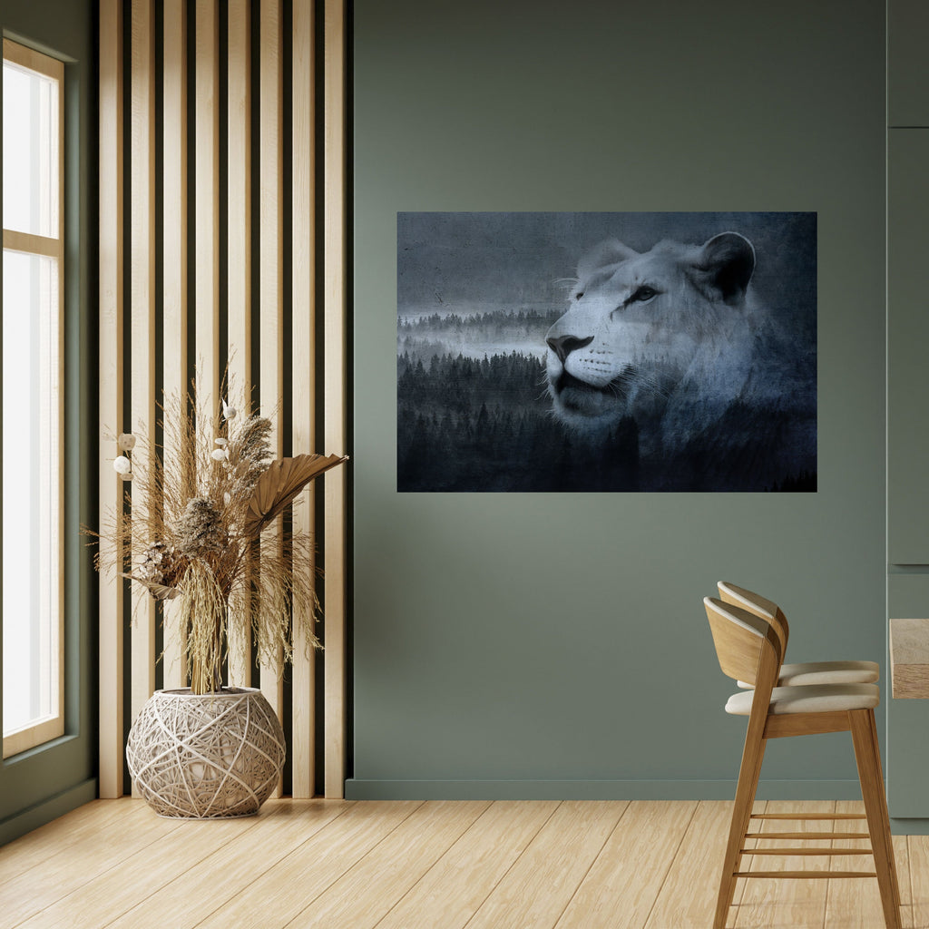Αφίσα LION'S ARMONY IN BLUE με οριζόντια κολλητική ταινία