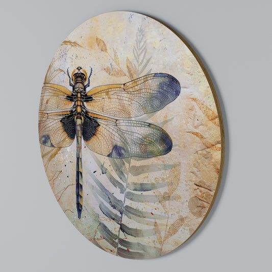 HER HIGHNESS DRAGONFLY Στρογγυλός πίνακας ζωγραφικής