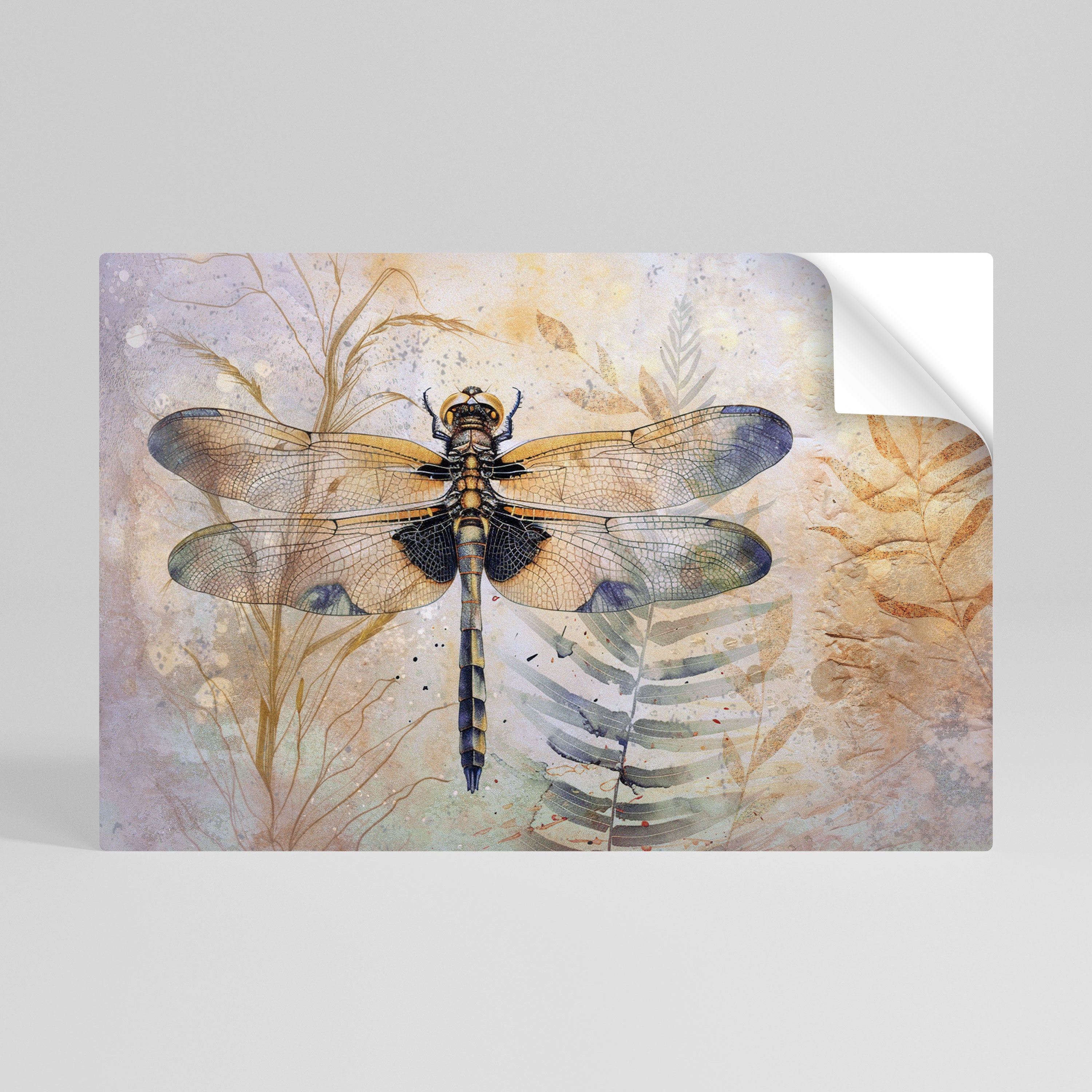 HER HIGHNESS DRAGONFLY Peel and Stick Horizontal Poster