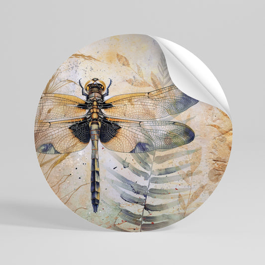 HER HIGHNESS DRAGONFLY Αυτοκόλλητη Αφίσα στρογγυλή