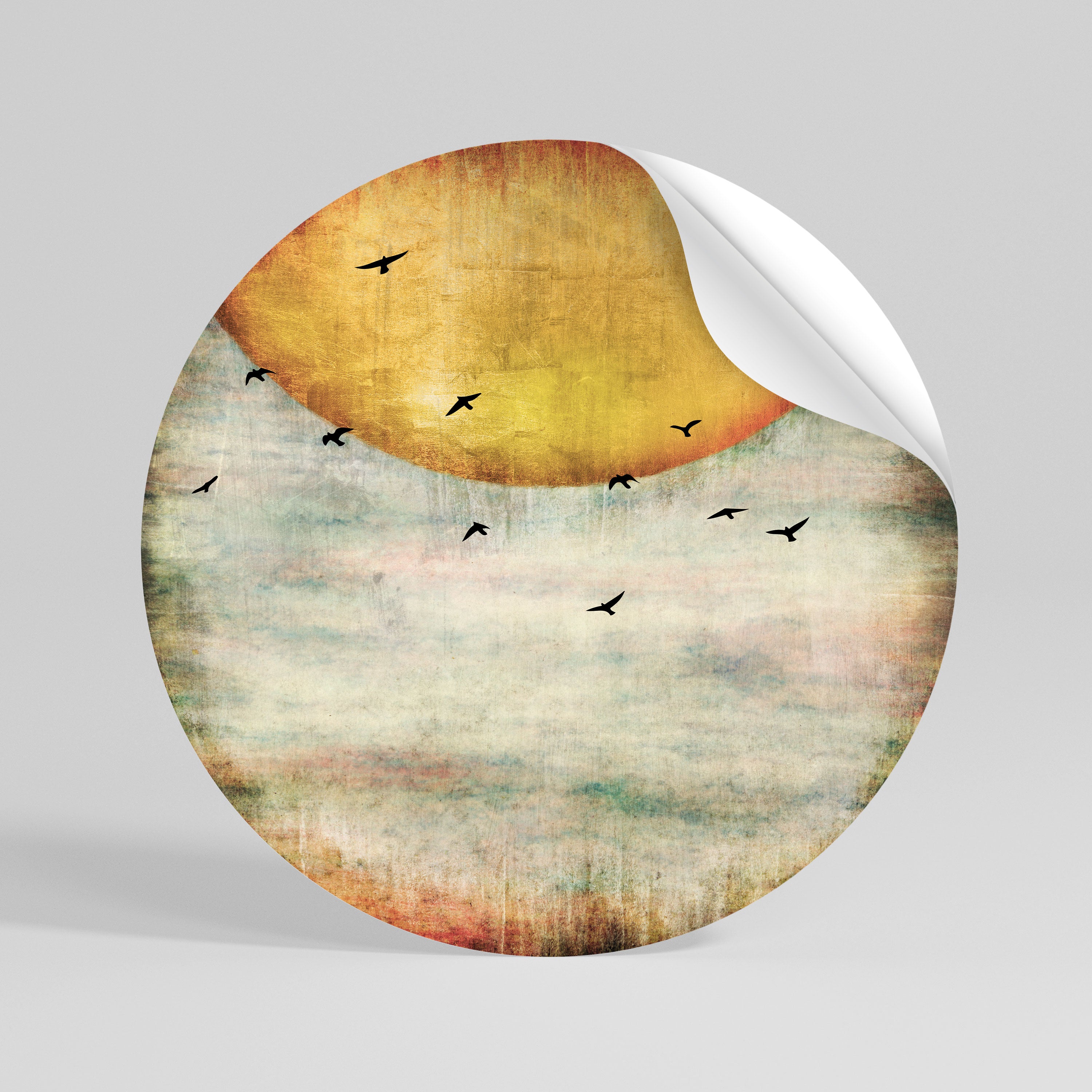 UP TO THE SUN Αυτοκόλλητη "Peel and Stick" Αφίσα στρογγυλή