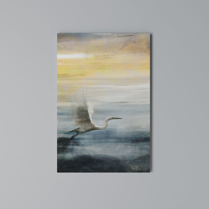HERON IN FLY Κατακόρυφος Πίνακας σε Καμβά