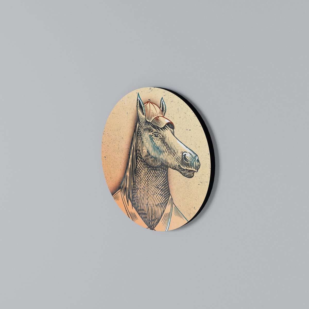 EQUINE SWAGGER Στρογγυλός πίνακας ζωγραφικής