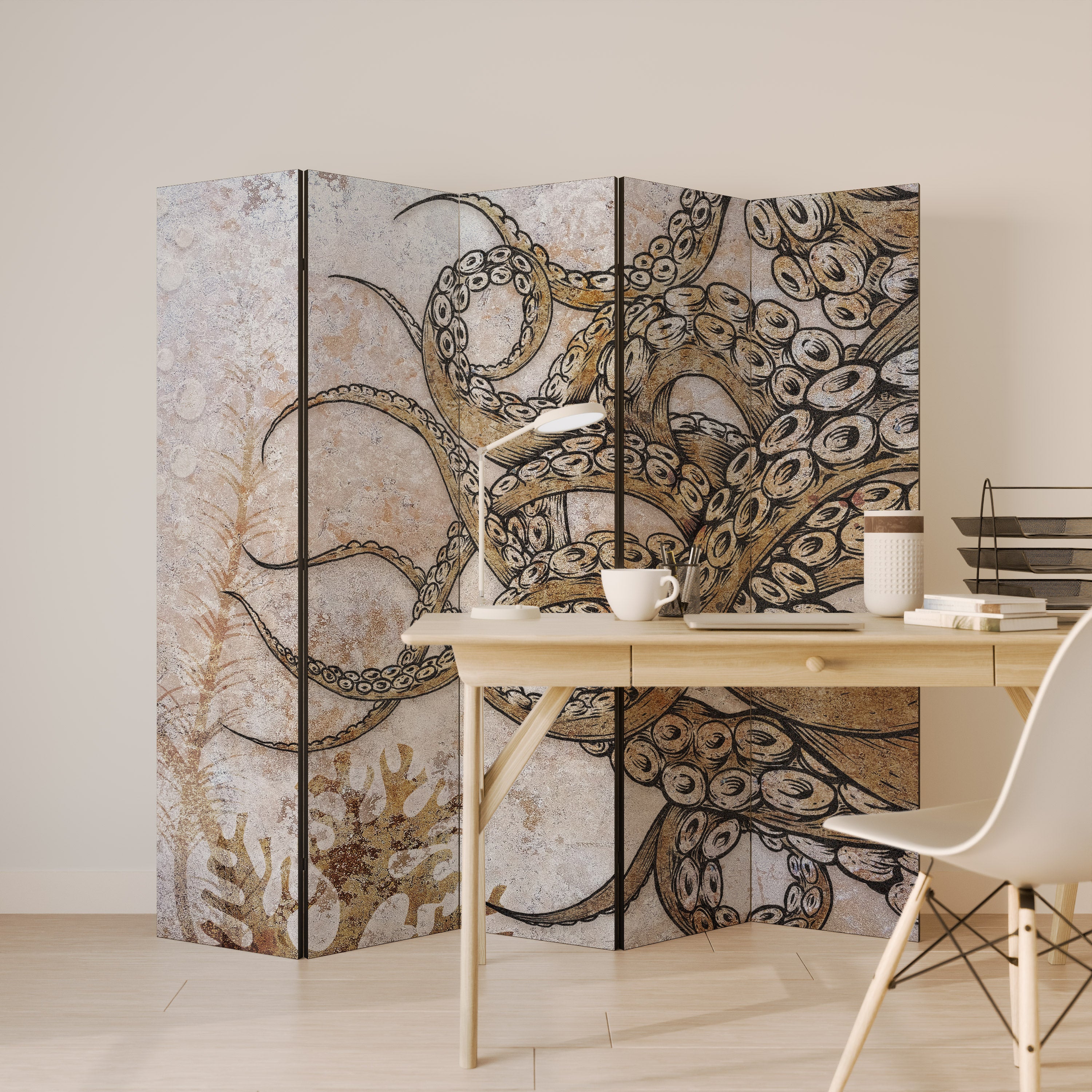 ECHOES OF ATLANTIS 5-Panel Room Divider
