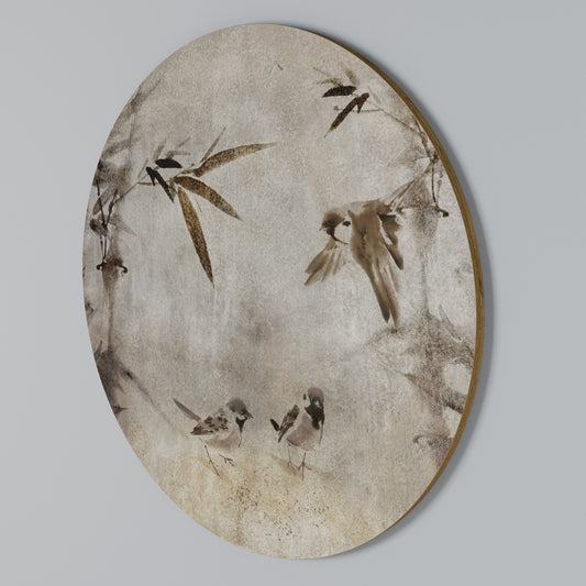 SPARROW BLISS Στρογγυλός πίνακας ζωγραφικής