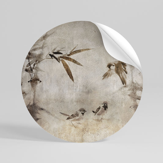 SPARROW BLISS Αυτοκόλλητη Αφίσα στρογγυλή