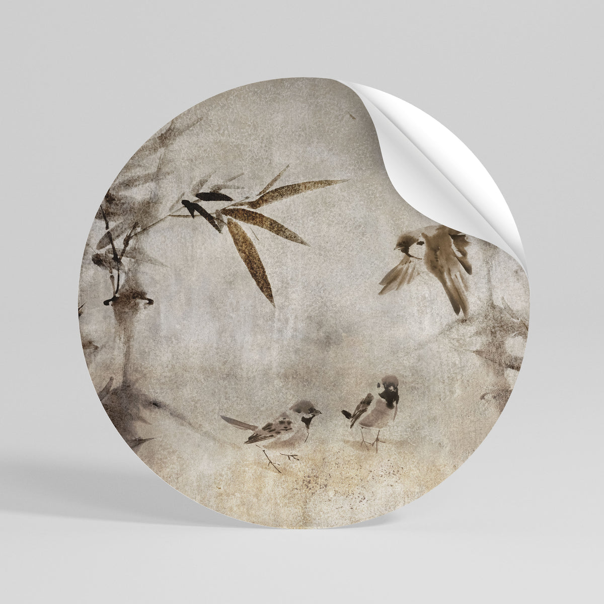 SPARROW BLISS Αυτοκόλλητη Αφίσα στρογγυλή