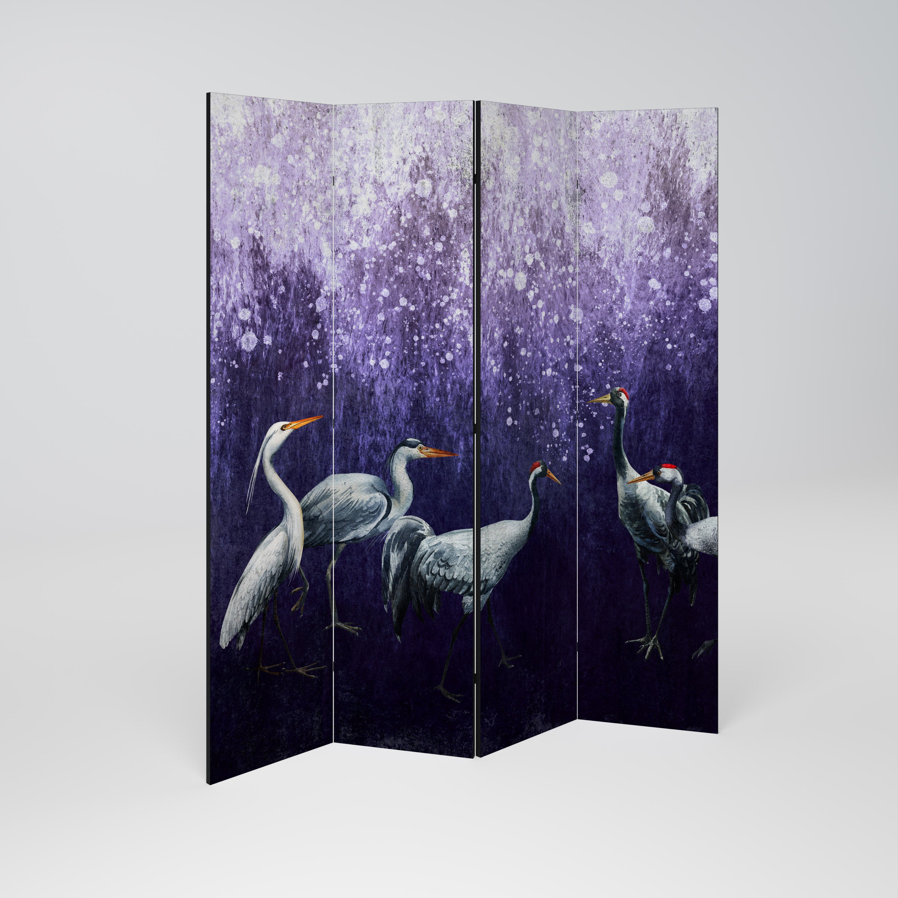 MYSTICAL CRANE GATHERING Παραβάν με 4 πάνελ