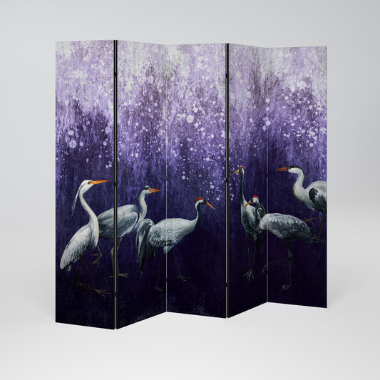 MYSTICAL CRANE GATHERING Παραβάν με 5 πάνελ