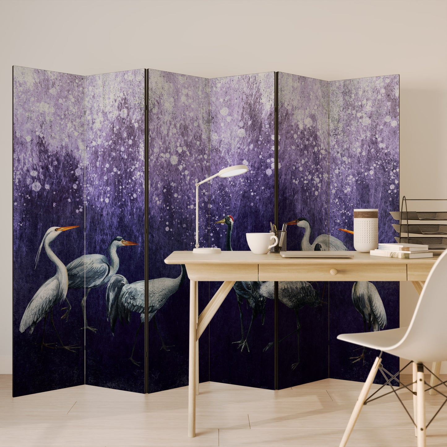 MYSTICAL CRANE GATHERING Παραβάν με 6 πάνελ