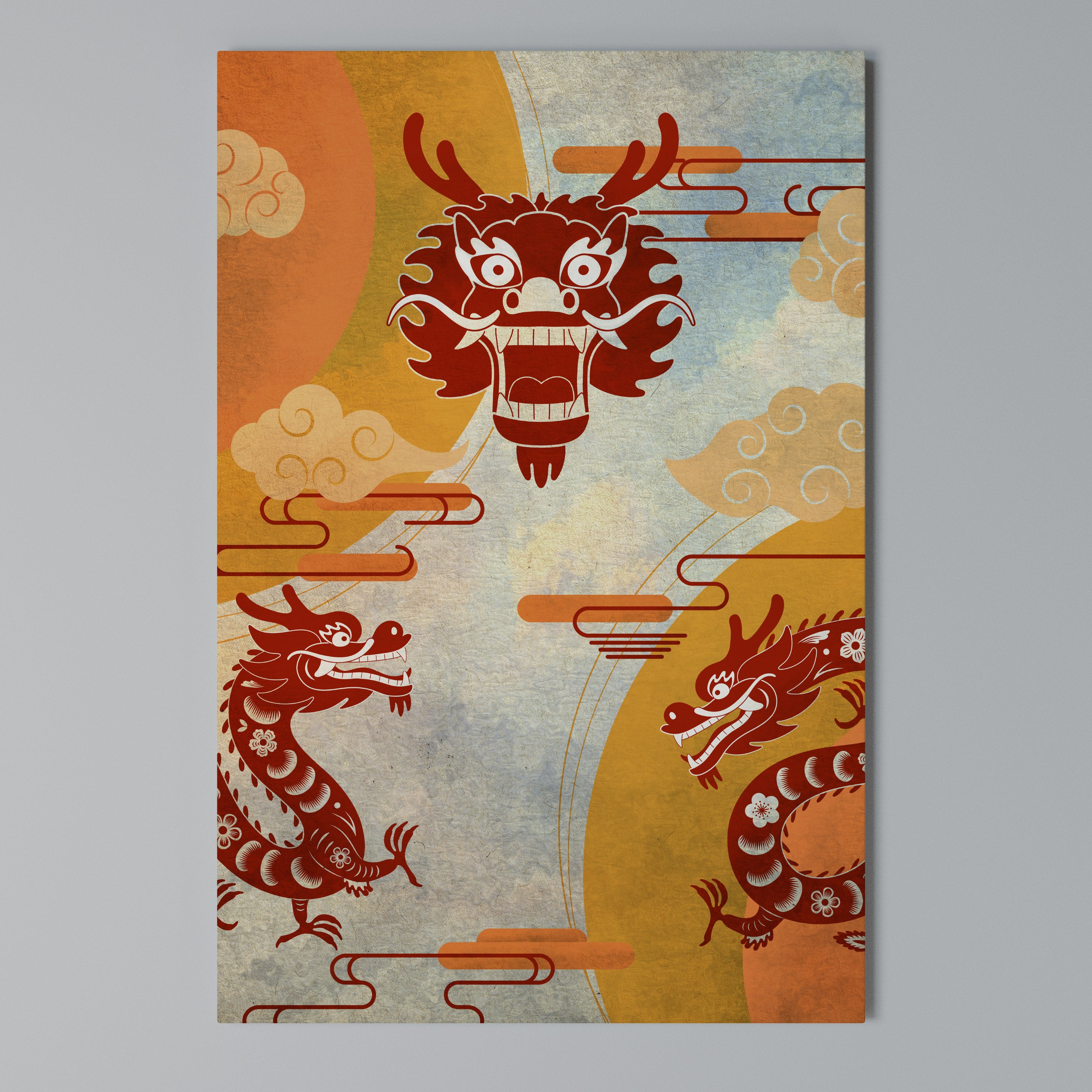 MYSTICAL DRAGON Κατακόρυφος Πίνακας σε Καμβά
