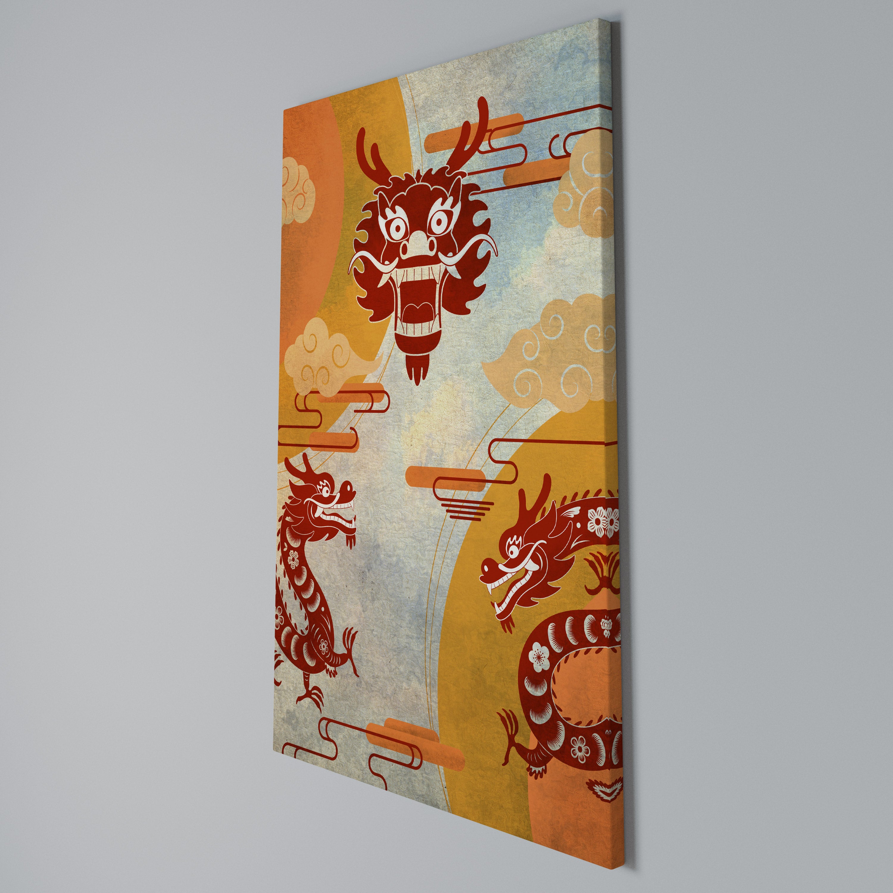 MYSTICAL DRAGON Κατακόρυφος Πίνακας σε Καμβά