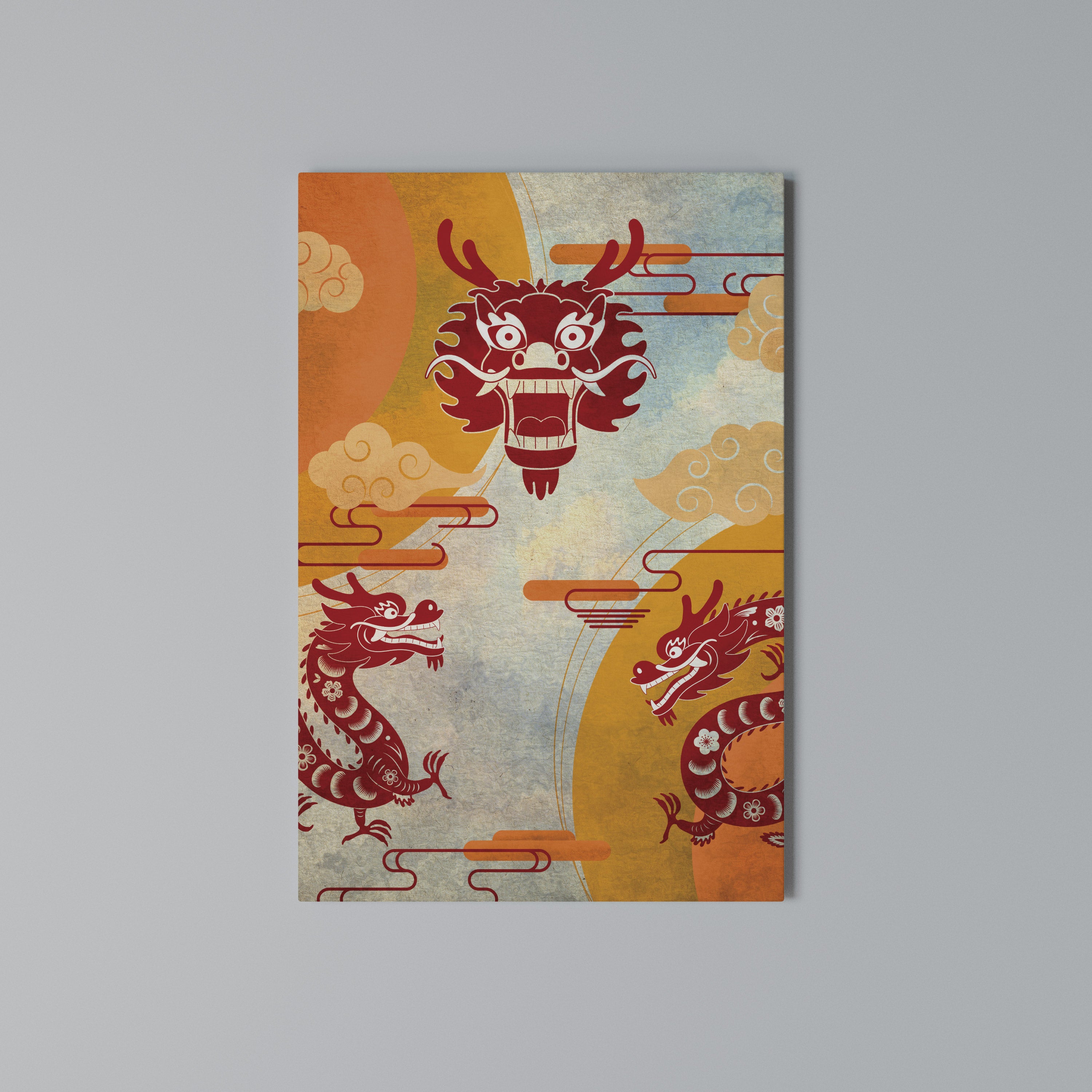 MYSTICAL DRAGON Κατακόρυφος Πίνακας σε Καμβά