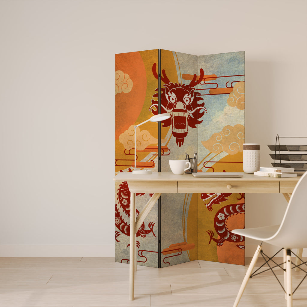 MYSTICAL DRAGON Παραβάν με 3 πάνελ