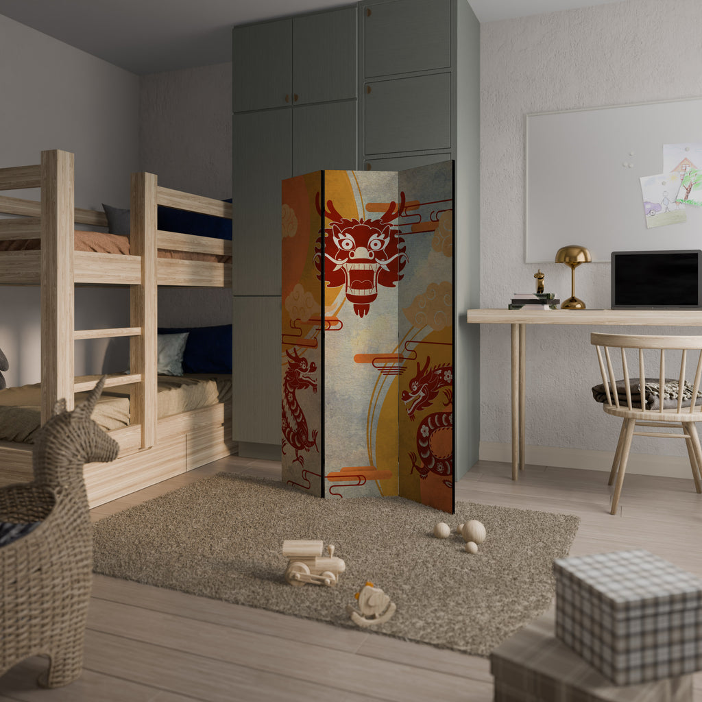 MYSTICAL DRAGON Παραβάν με 3 πάνελ