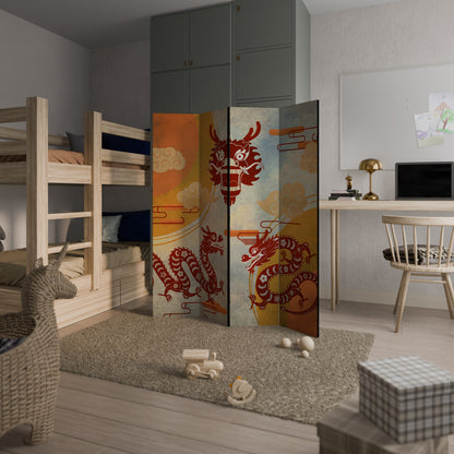 MYSTICAL DRAGON 4-Panel Room Divider