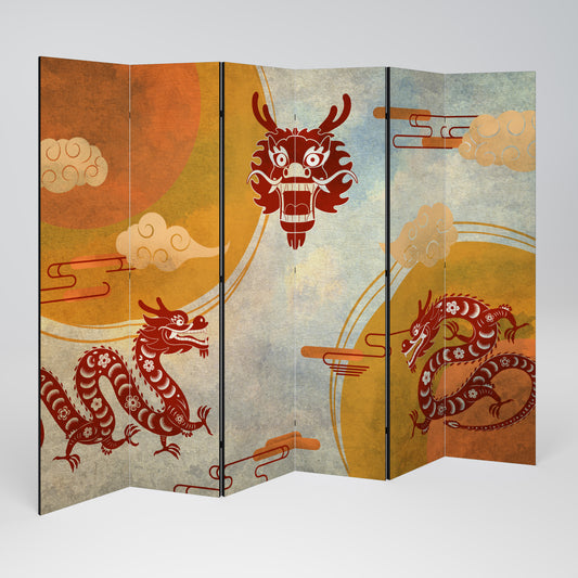 MYSTICAL DRAGON 6-Panel Room Divider