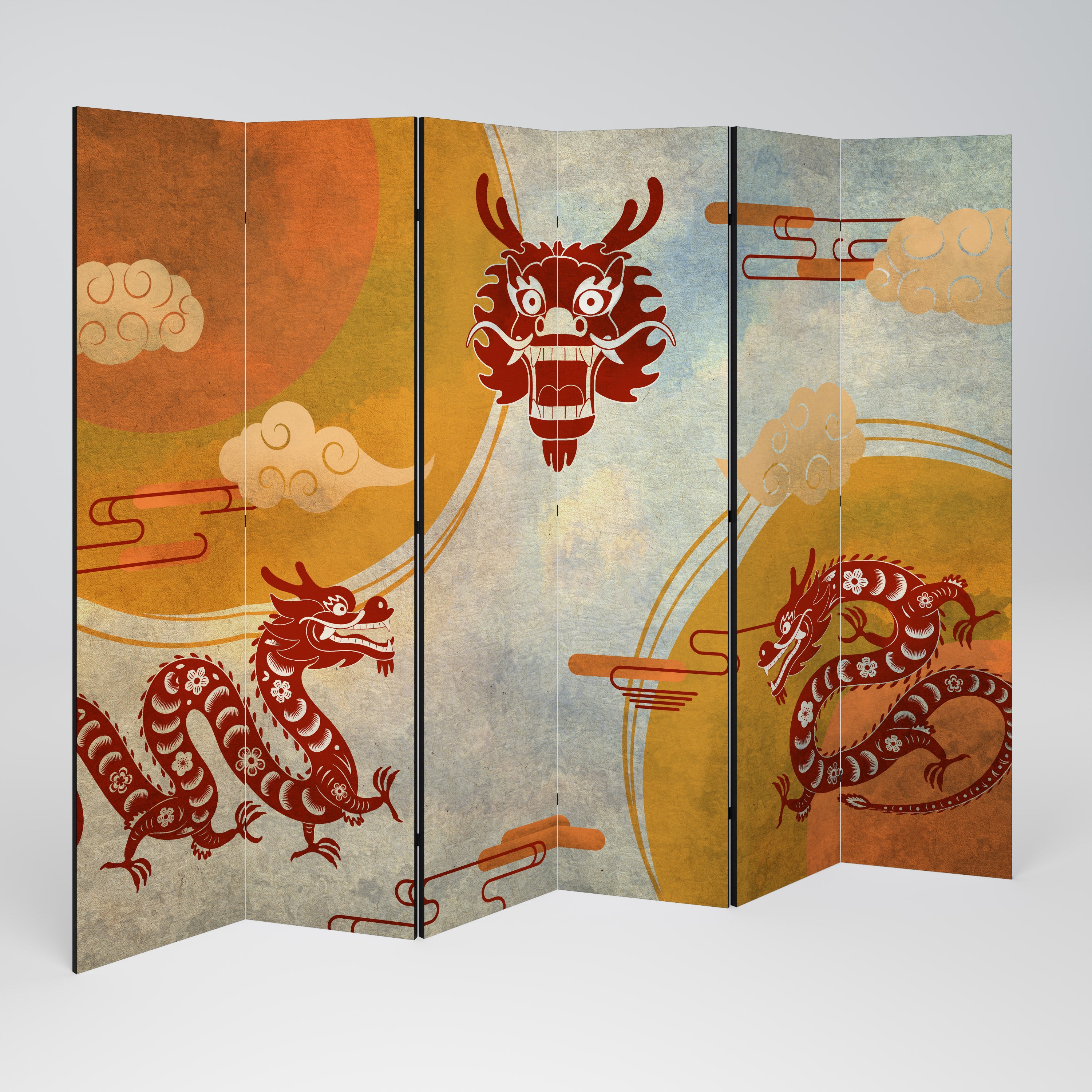 MYSTICAL DRAGON 6-Panel Room Divider
