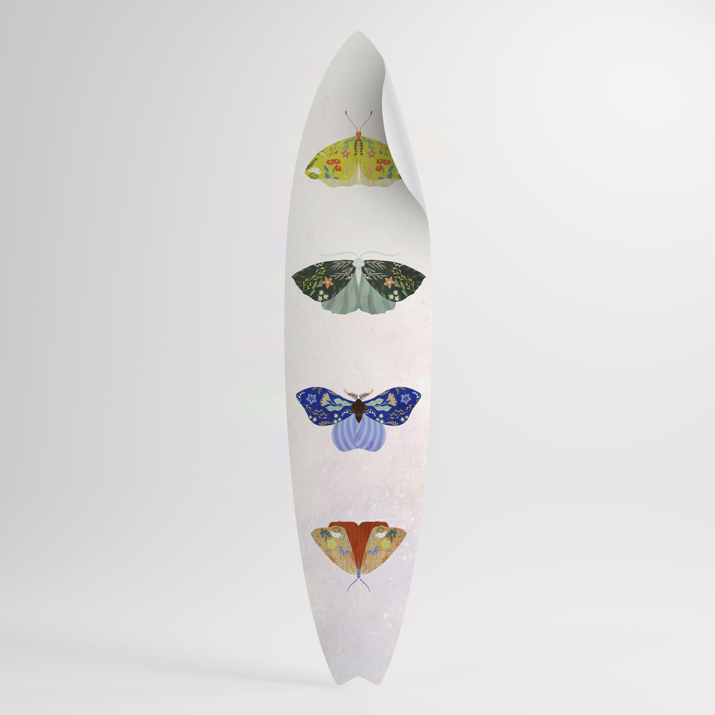 MOTH INTO THE LIGHT Peel and Stick Surfboard Sticker