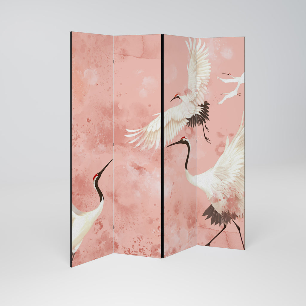 CRANE DANCE 4-Panel Room Divider