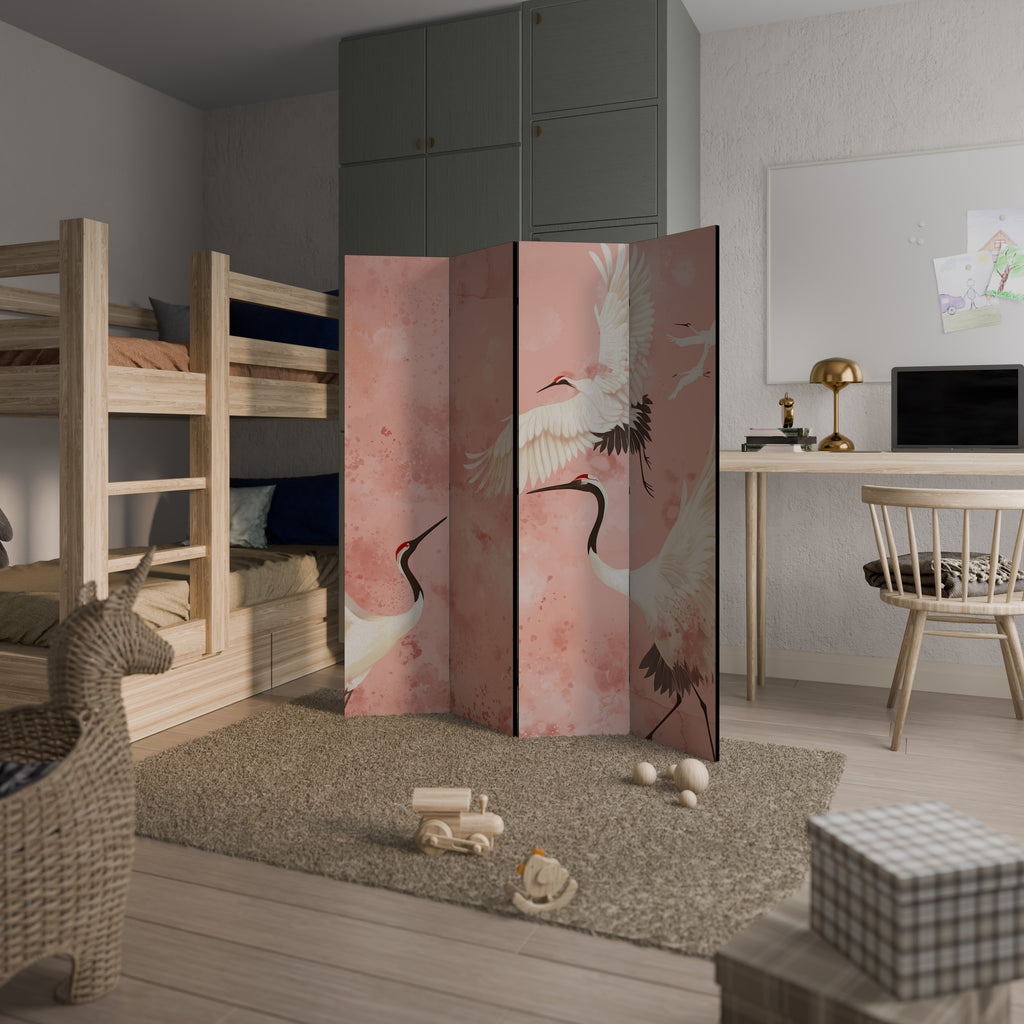 CRANE DANCE 4-Panel Room Divider