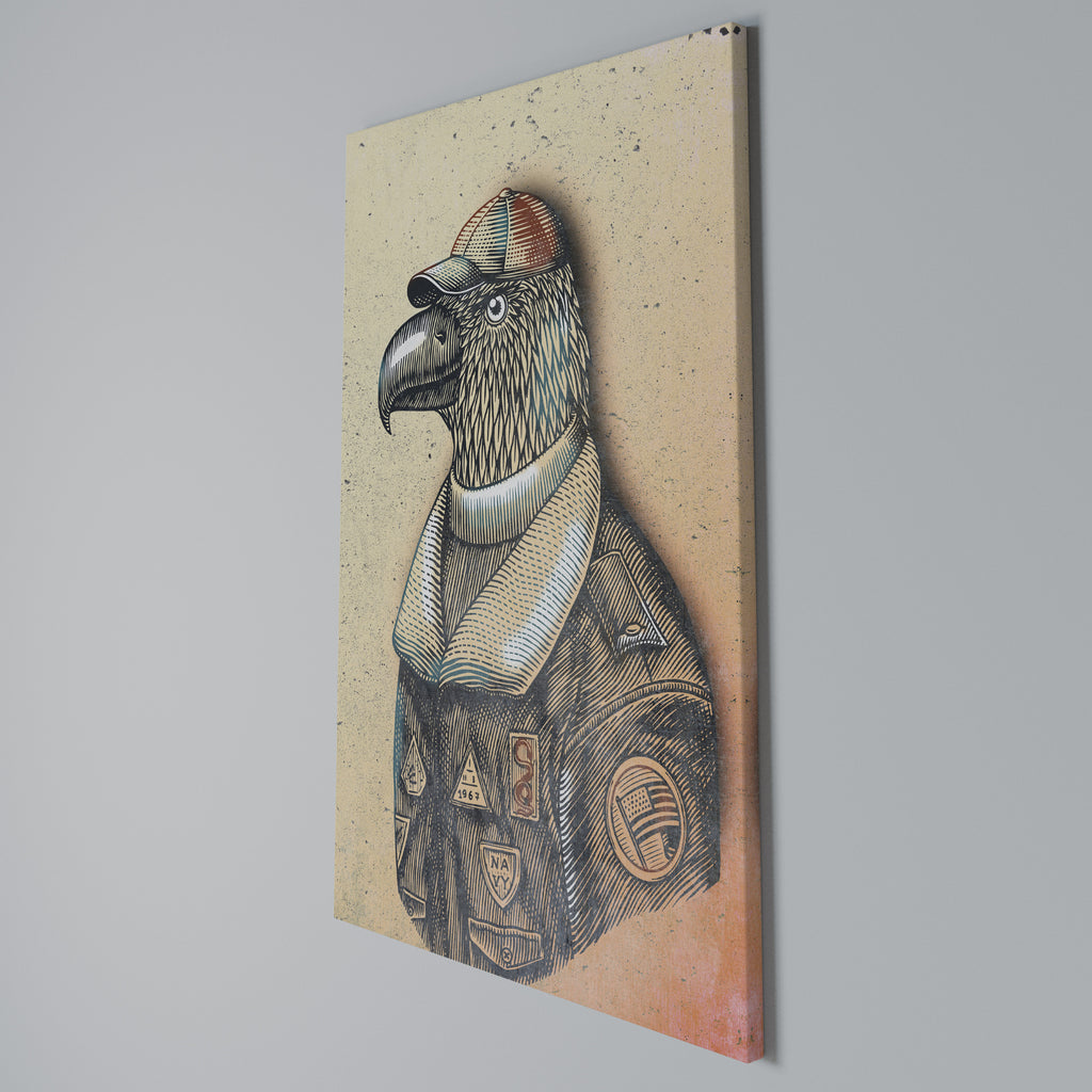FEATHERED FASHIONISTA Κατακόρυφος Πίνακας σε Καμβά