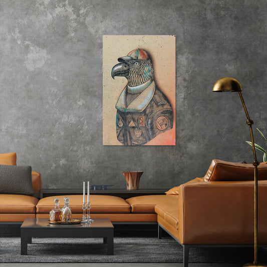 FEATHERED FASHIONISTA Vertical Canvas Print
