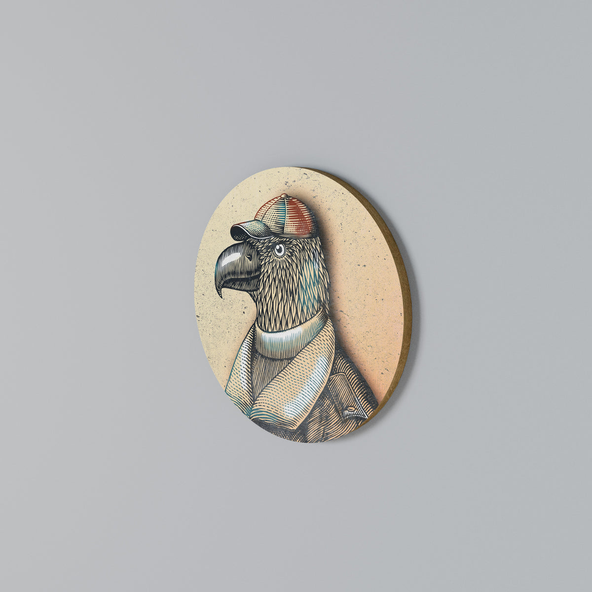 FEATHERED FASHIONISTA Στρογγυλός πίνακας ζωγραφικής