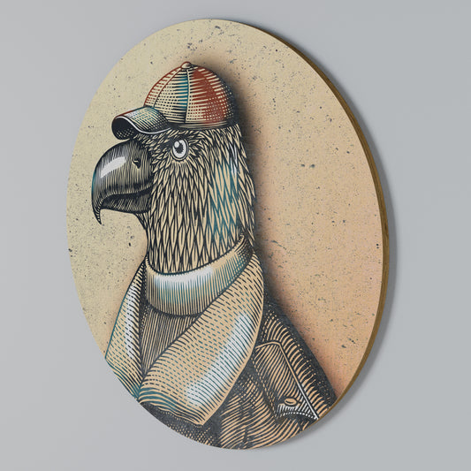 FEATHERED FASHIONISTA Στρογγυλός πίνακας ζωγραφικής